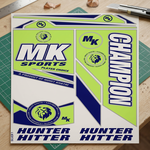 Juego de Adhesivos y Calcomanías Personalizadas para Bate de Cricket, de Vinilo, Ligeras, Duraderas, con Acabado Brillante y Diseño Profesional - Product Image 5