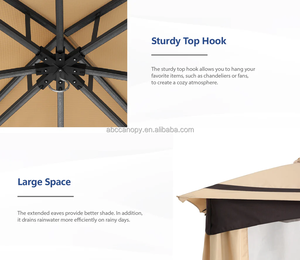 <span class=keywords><strong>Abri</strong></span> <span class=keywords><strong>de</strong></span> <span class=keywords><strong>jardin</strong></span> tonnelle <span class=keywords><strong>de</strong></span> <span class=keywords><strong>jardin</strong></span> 3x3 Trova Il Gazebo parfait pour votre <span class=keywords><strong>jardin</strong></span> structure en gris Canopia Terrassetak - Product Image 3