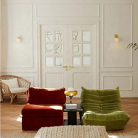 Canapé paresseux moderne en velours, fauteuil de sol compressé sous vide, canapé de détente doux pour salon et chambre à coucher