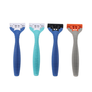Rasoir de sécurité à triple lame en acier inoxydable pour la production de masse, avec tête de lame flexible et poignée antidérapante pour hommes, rasage manuel - Product Image 6