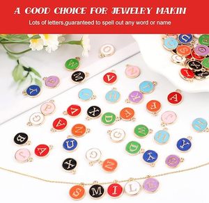 Colgantes de Letras Esmaltados de Doble Cara A-Z para Fabricación de Joyas DIY: Pulseras, Collares y Pendientes al por Mayor - Product Image 4