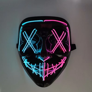 LED anonim <span class=keywords><strong>Hacker</strong></span> yüz maskesi EL işık-up V Vendetta süslü elbise maske parti ve Halloween Party Halloween için maskeli maske - Product Image 2