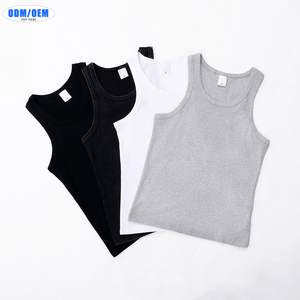Bán Buôn Người Đàn Ông Mùa Hè Vest Lỏng Axit Washvintage Không Tay Polyester/Bông Biểu Tượng Tùy Chỉnh Mensinglet <span class=keywords><strong>Tank</strong></span> Tops - Product Image 3