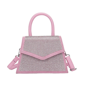 Latest Obvious PU Handbag for Women Shining Purse With Diamonds Ladies Luxury <strong>Mini</strong> <strong>Hand</strong> - Product Image 1