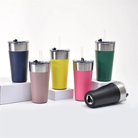 Vente en gros de tasses à café isothermes personnalisées mignonnes avec couvercle, gobelets en acier inoxydable à double paroi personnalisés de 20 oz (600 ml)