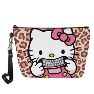 Bolsa de Maquillaje de Viaje para Mujer, Tipo Clutch con Correa para la Muñeca, Venta Directa de Fábrica, Superficie Personalizable, MOQ: 1 Unidad, Estuche Organizador, Bolsa de Cosméticos - Product Image 4