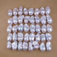Perles en forme de baroque blanches Super brillantes, livraison gratuite, 13-15mm, en vrac, sans trou, fait à la main, grande taille