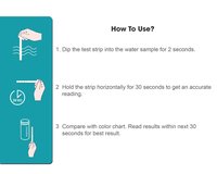 Tiras reactivas de cloro residual de 0-2000 mg/L, tiras reactivas de cloro libre para agua, para escenarios de desinfección intensiva comercial, OEM