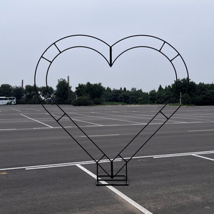 Mensola a forma di cuore floreale di matrimonio <span class=keywords><strong>sfondo</strong></span> di scena Stand di fiori proposta evento celebrazione di simulazione fiori cuore - Product Image 5