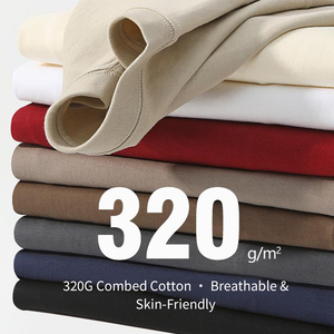 Camiseta 100% Algodón, Gruesa, 320 Gramos, Camiseta Informal para Hombre, Lisa, para Actividades al Aire Libre - Product Image 3