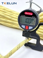 Corde statique tressée en aramide de 10 mm, zéro élasticité, haute résistance pour les opérations industrielles à haute température et en haute altitude