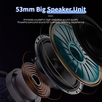 Casques de jeu sans fil Doqaus Sniper 7 avec micro, écouteurs BT, faible latence, coussinets confortables, casques supra-auriculaires RGB