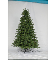 Künstlicher Weihnachtsbaum Grün PE+PVC Kiefer-Weihnachtsbäume mit LED-Lichtern Faltbar für Innen und Außen Party Heim-Deko Verschiedene Größen