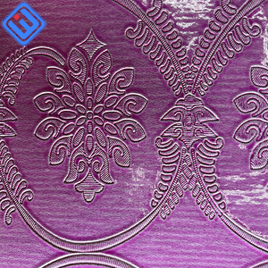 Ningbo Bridge Tela de poliéster de alta calidad con revestimiento de PVC Cuero sintético en relieve para lazos para el cabello Tapicería Uso de muebles - Product Image 2