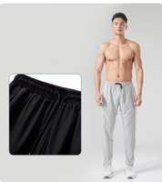 Nouveau pantalon de jogging léger et décontracté en polyester/nylon à séchage rapide avec fermeture éclair et cordon de serrage pour homme, idéal pour la course et la gym