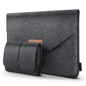 Manufacturer Custom Standard Executive Eco Friendly Linen Puffy Waterproof Compatible 13-15.6 Inch Felt Laptop Sleeve Case Bag