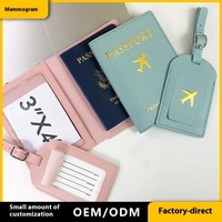 Porte-passeport en cuir PU de qualité supérieure Couverture bronzante multicolore avec étui à documents de voyage avec logo de compagnie aérienne