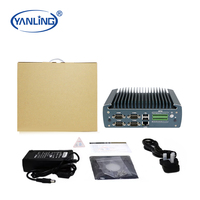 Mini PC économique J6412 Linux Quad Core 6 ports COM RS485 Triple ports LAN 2.5G Client léger pour la gestion d'entrepôt Ordinateur