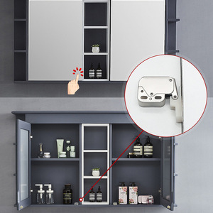 Mécanisme de poussée pour ouvrir les portes d'armoires, en fer de 2,5 mm, montage encastré, fermeture douce, design minimaliste pour portes d'armoires - Product Image 1