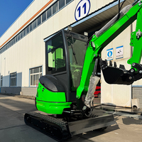 Mini-excavatrice professionnelle de 2000 kg, moteur Euro 5, cabine fermée, pour jardinage et agriculture, prix de gros, performance optimale