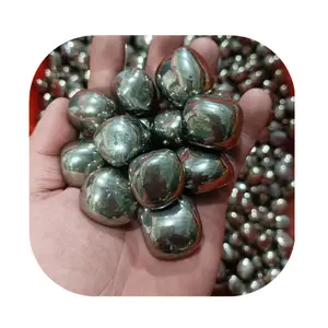 Großhandel 20-30 mm Kristalle Heilung Edelstein natürliches Gold Pyrit Tumbles Steine als Geschenk