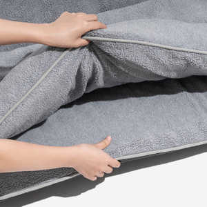 Прямая поставка с фабрики, Модный Полосатый диван-кровать из искусственной овечьей шерсти, двухслойный дизайн, Прямая поставка - Product Image 4