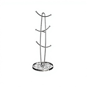 Portavasos de mesa de diseño admirable con soporte para vasos de acero inoxidable de calidad superior de Home Arts - Product Image 1