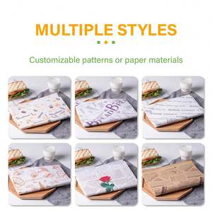 ZJPACK Custom Wax <b>Paper</b> Greaseproof <b>Paper</b> Cookies Package for Sandwich <b>Burger</b> <b>Wrapping</b> Food Package - Product Image 4