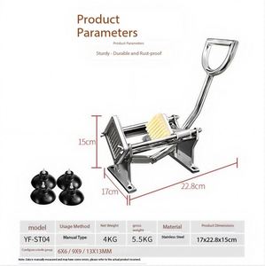 Machine manuelle professionnelle pour couper les frites, les bâtonnets de concombre, de radis et de pommes de terre, type manuel, coupe-pommes de terre en bâtonnets - Product Image 3