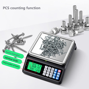 J&R 신형 소형 전자 저울 15kg 30kg 40kg 디지털 가격 계산 저울 스테인리스 스틸 매장용 - Product Image 5