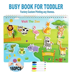 China manufacturer custom print quiet book montessori toys for toddlers with coloring sheet low MOQ