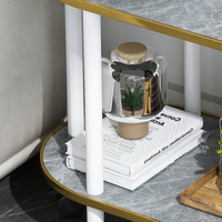 Table basse d'angle mobile de style moderne, table à thé simple à trois niveaux pour usage domestique général, mobilier de maison