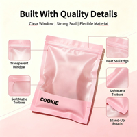 Sachet transparent en plastique pour biscuits, petite pochette thermoscellable de qualité alimentaire avec impression personnalisée pour l'emballage individuel de biscuits et de snacks