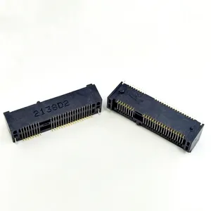 Conjunto de conector original Mini PCI-E TE 1759503-1 Tyco AMP Fio para placa 0.8mm Preto