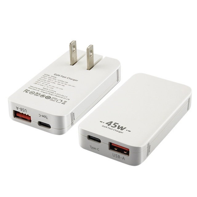 New Ultra-thin 45W 65W PD 3.0 Fast Charge Multi-port Type-C & USB Charger for Laptop