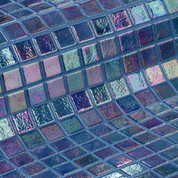 Carreaux de forme Sauqre brillants de couleur mélangée dosseret de sol ignifuge cristal étanche cuisine salon carrelage mosaïque