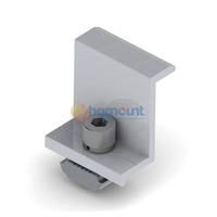 Pince de fixation solaire en aluminium à prix d'usine, pince d'extrémité solaire réglable 30, 33, 35 mm pour panneaux photovoltaïques, accessoires de système de montage solaire
