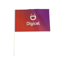 Bâton personnalisé papier PVC drapeau personnalisé petits mini drapeaux à main agitant drapeau avec poteau en plastique