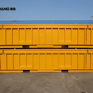<b>20</b> Feet Hard Open Top Corten Steel Shipping <b>Container</b> <b>Half</b> <b>Height</b> with Removable Steel Hard Cover - Product Image 2