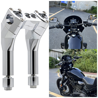 Peninggi setang sepeda motor, alumunium Universal peninggi setang CNC klem dapat disesuaikan gambar pabrik