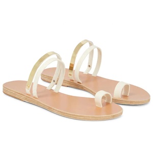 Sandali scorrevoli da <span class=keywords><strong>donna</strong></span> estivi sandali con punta tonda da <span class=keywords><strong>donna</strong></span> in vera <span class=keywords><strong>pelle</strong></span> comodi scivoli a pantofola - Product Image 6