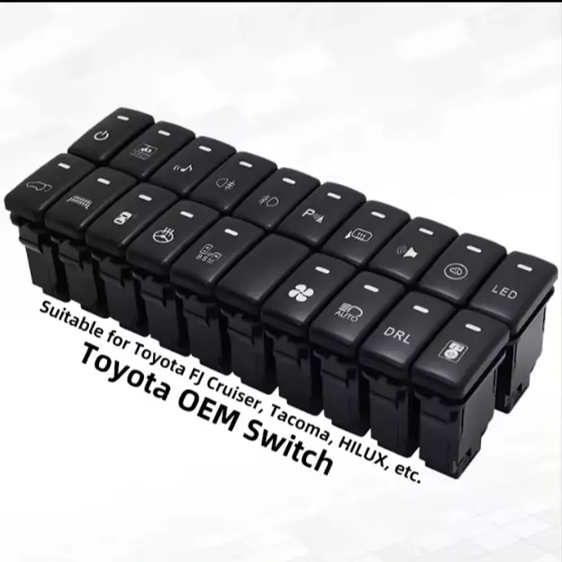 12V araba anahtarı LED sürüş ışıkları on/off sis ışık düğmesi anahtarı, Toyota FJ FJ Cruiser için uygun