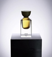 Flacon de parfum carré en verre épais personnalisé en usine, vide, de luxe, avec pulvérisateur, 30 ml, 50 ml, 100 ml, avec bouchon en bois