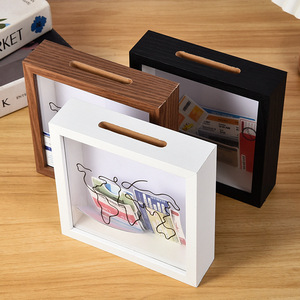 Caja de Almacenamiento Hecha a Mano para Colección de Boletos de Viaje, Avión, Tren, Películas y Postales, Marco de Fotos para Guardar Talones de Conciertos - Product Image 2