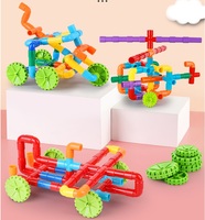 Blocs de construction de tuyaux d'eau éducatifs pour enfants - Jouet de construction en plastique ABS pour jouer et apprendre