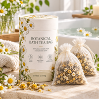 Sachets de bain botaniques personnalisés pour spa – Mélange naturel de fleurs et d'herbes : Pétales de rose, camomille, lavande, eucalyptus pour bain relaxant