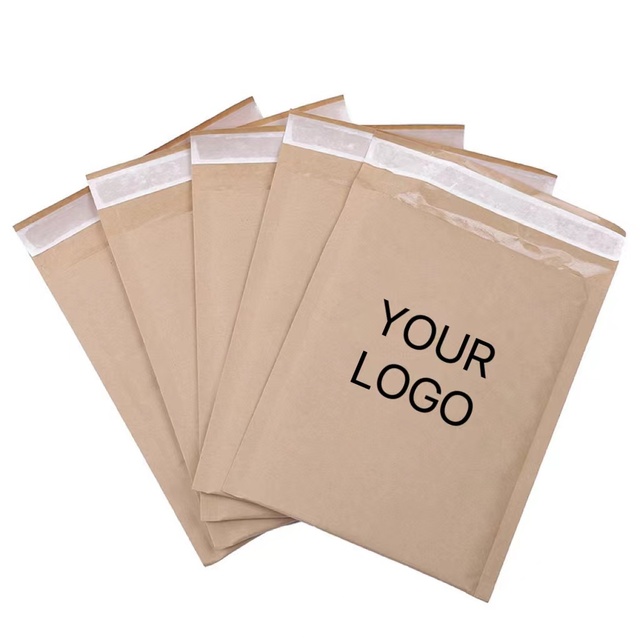 In Stock Custom Logo Eco-Friendly Waterproof Padded Envelope Kraft Bubble Mailer