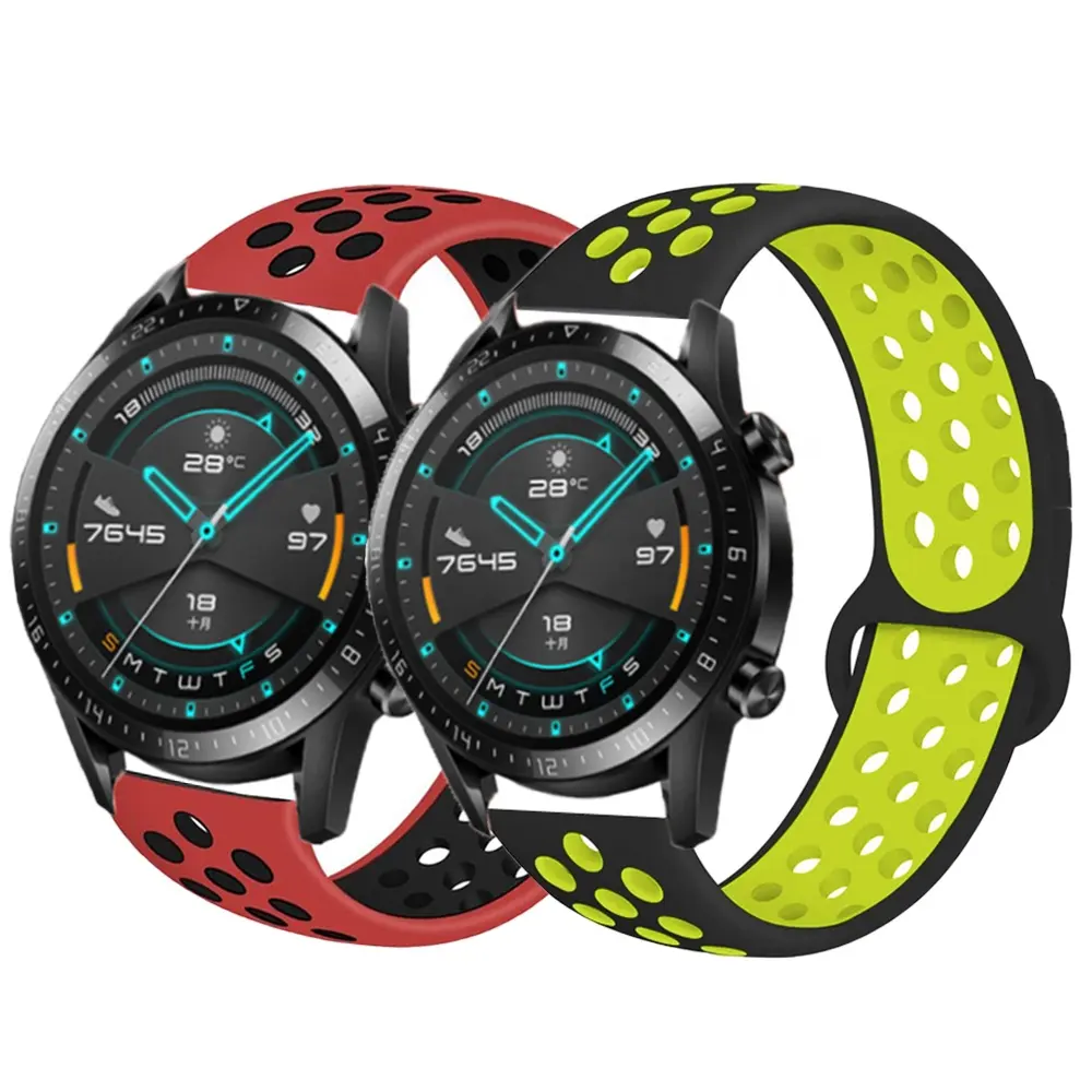 Huawei watch GT 2 Dây Đeo 42mm/46mm GT2 Thể Thao Silicone Vòng đeo tay ban nhạc cho Samsung Galaxy Watch 42 46mm/hoạt động 2