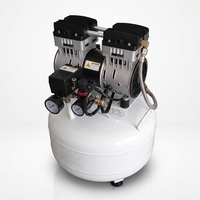 Compresseur d'air dentaire professionnel silencieux et portable sans huile 2HP 50L, pompe à piston 8 bars, moteur monophasé refroidi par air
