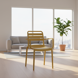 <span class=keywords><strong>Chaise</strong></span> <span class=keywords><strong>de</strong></span> salle à manger en plastique EaseNeat Nordic avec accoudoirs, design simple, colorée, stable, idéale pour l'intérieur, l'extérieur, le jardin, la terrasse - Product Image 1